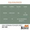 AK Interactive AK11801 WWI GERMAN FOKKER GREY – AIR 17ml